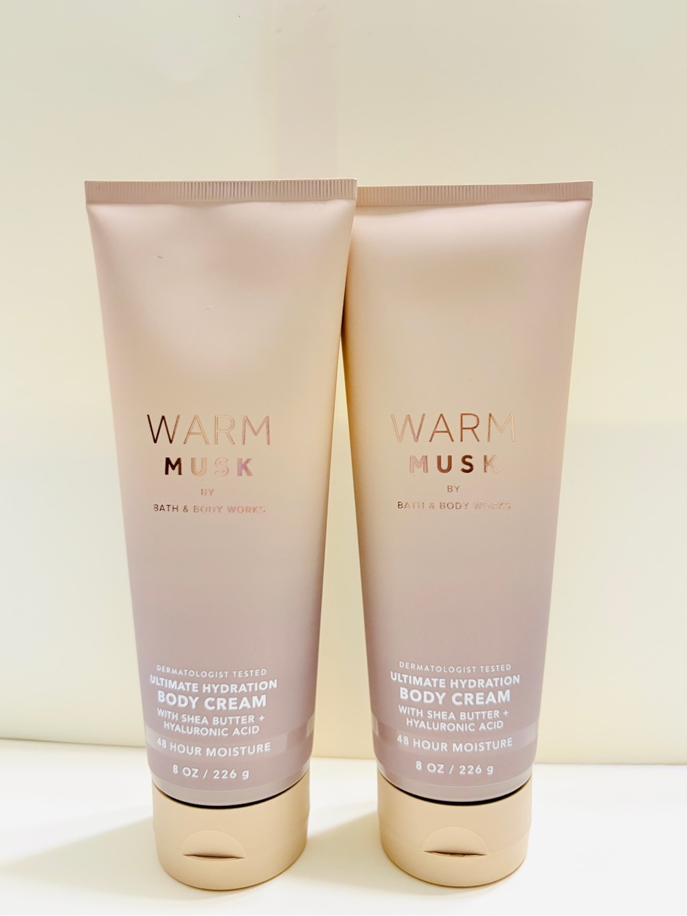 Bath & Body Works Warm Musk Body Cream - Light Blush Tubes
